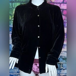 The Works silk velvet button up shirt